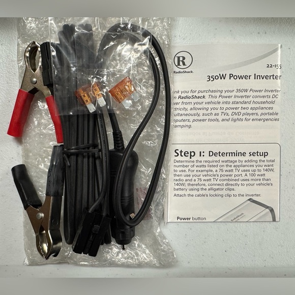 Radio Shack 350 Watt DC to AC Power Inverter Equips your vehicle w/ 2 AC Outlets - Picture 6 of 8